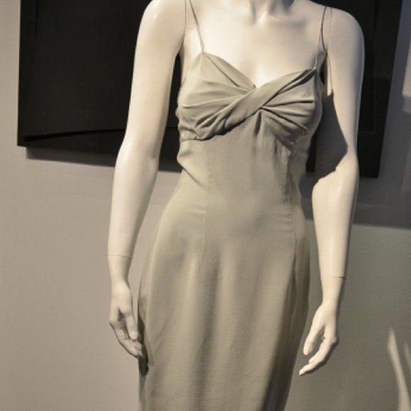 Mark Eisen Crepe Silk Sweetheart Dress - Picture 1 of 6